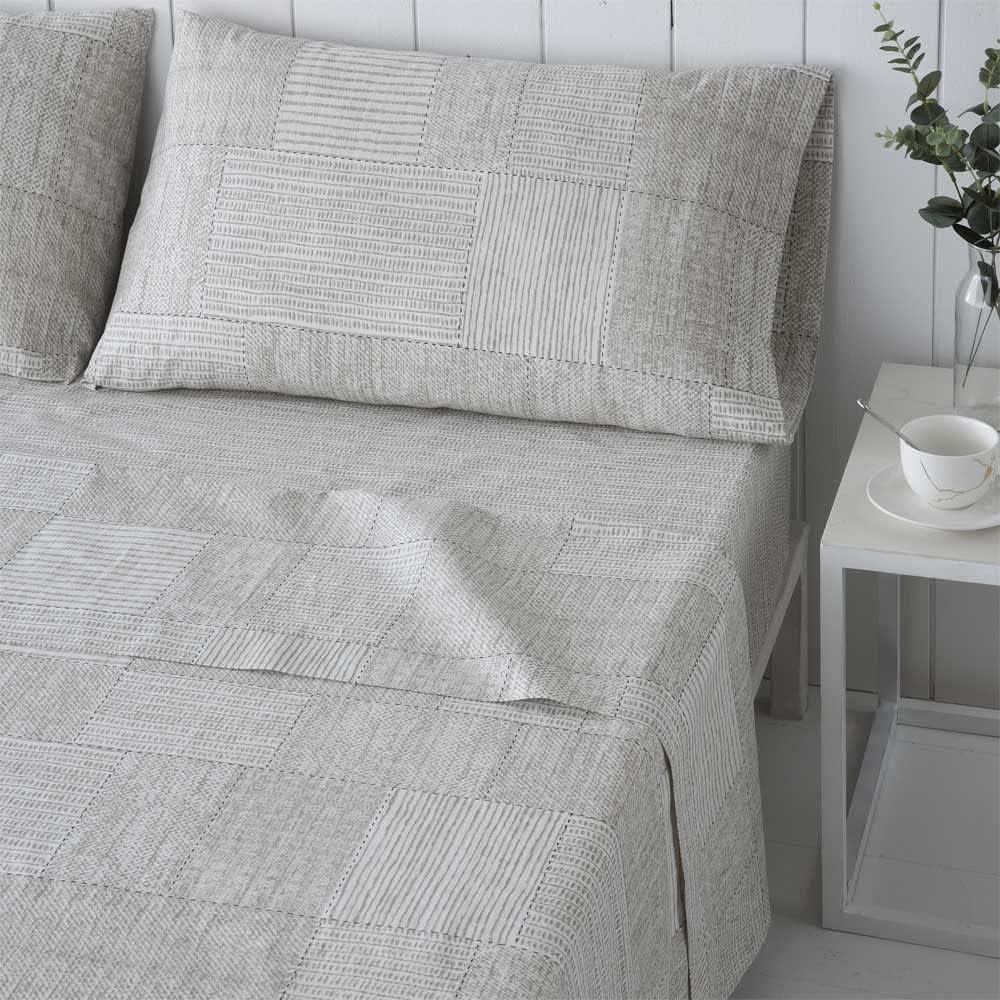 COTTON ARTean Bettwäsche-Set aus Bio-Baumwolle, Beige, 135 x 190/200 cm, inkl. Bettlaken + 1 Kissenb