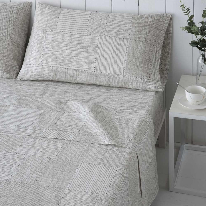 COTTON ARTean Bettwäsche-Set aus Bio-Baumwolle, Beige, 135 x 190/200 cm, inkl. Bettlaken + 1 Kissenb