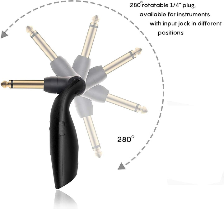 Alnicov A9 Guitar Wireless System 2.4GHz Wireless Guitar Transmitter und Receiver für E-Gitarre Bass