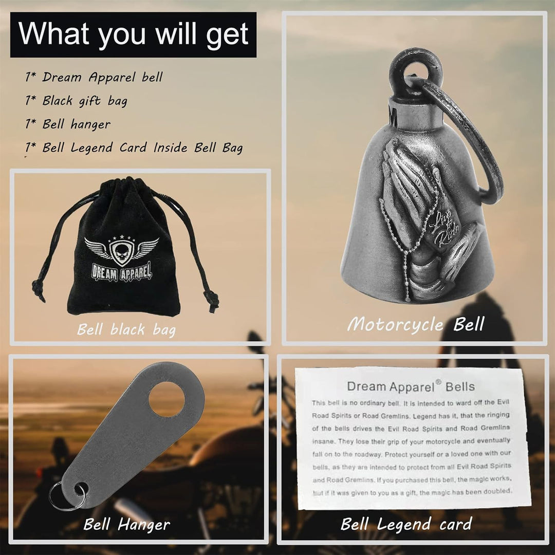 Dream Apparel Motorrad Guardian Bell Biker Bell Hanger, Gremlin Bell Schlüsselanhänger für Glück, Hä
