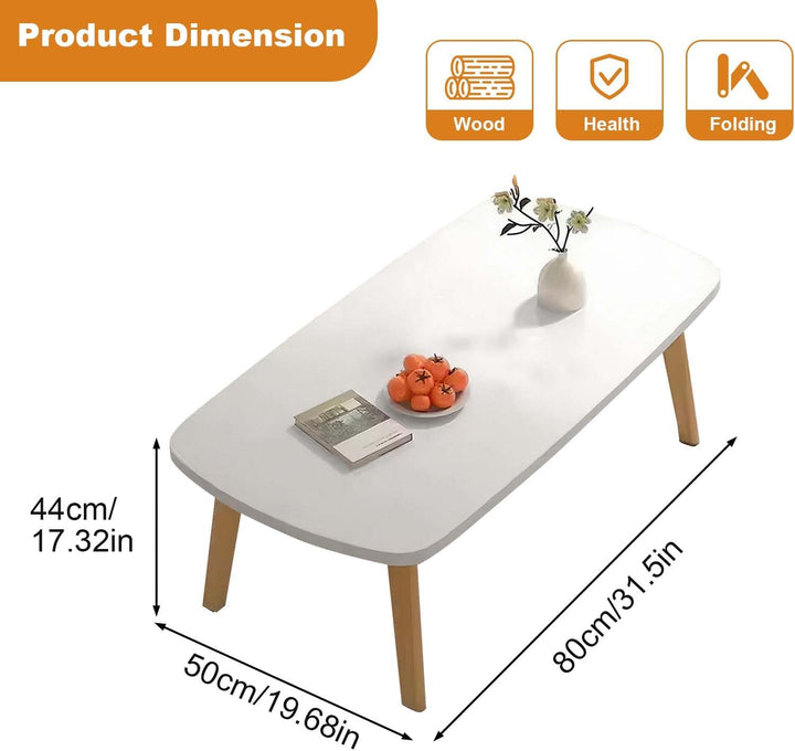 Couchtisch Klappbarer, Wohnzimmertisch Klein Holz, Tisch-Bein-Schnallendesign, Keine Montage erforde