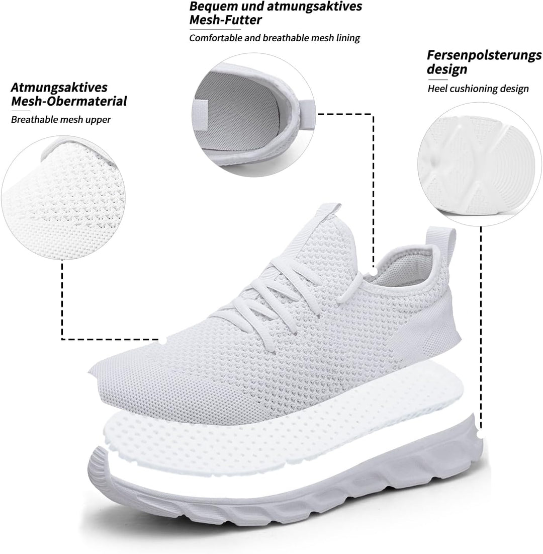 MGNLRTI Herren Sneaker Walkingschuhe Atmungsaktiv Strassenlaufschuhe Leicht Freizeit Sportschuhe für
