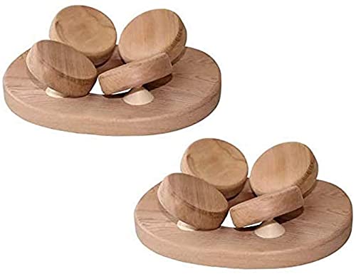 Sauna Kopfstütze mit 4-Punkt Kopfauflage aus Red Cedar Holz - 2 Stück