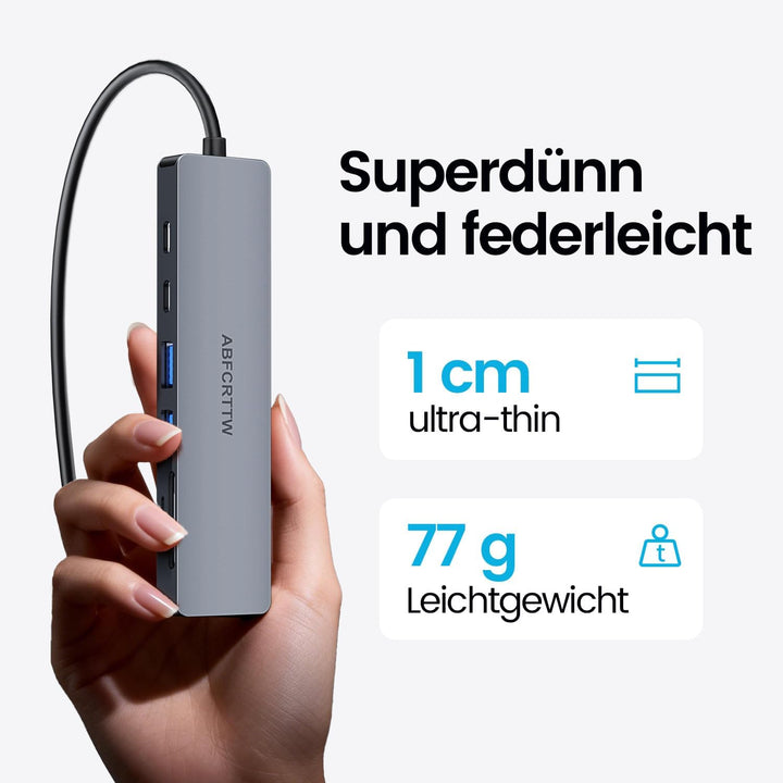 80CM USB C Hub mit HDMI 4K@60Hz, PD 100W Powered für MacBook Neo | 7-in-1 Docking Station USB C mit