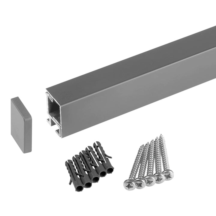Kesseböhmer Linero style Küchenreling Edelstahloptik 1800 x 22 x 29 mm Alu Relingsystem von SOTECH P