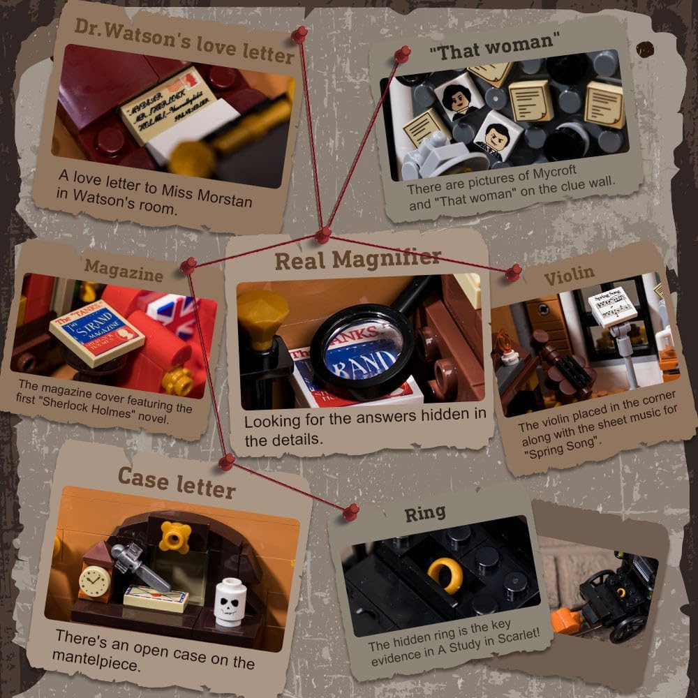 Sherlock Holmes Bauset Baker Street 221B Apartment 42 cm