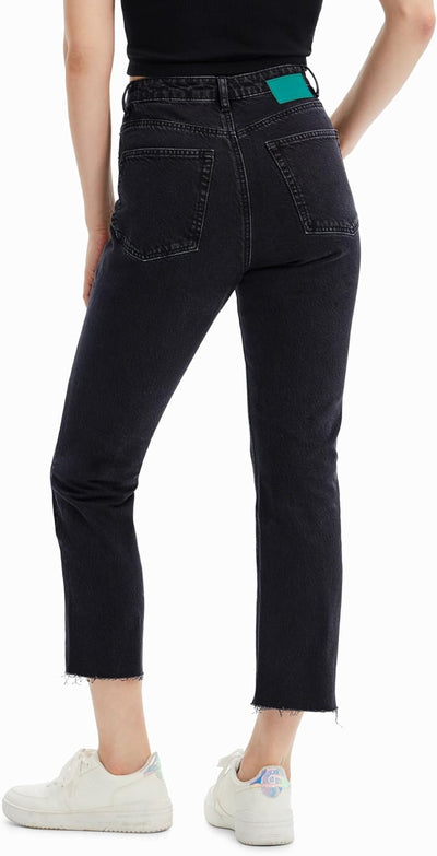 Desigual Damen Jeans 34 Schwarz, 34 Schwarz