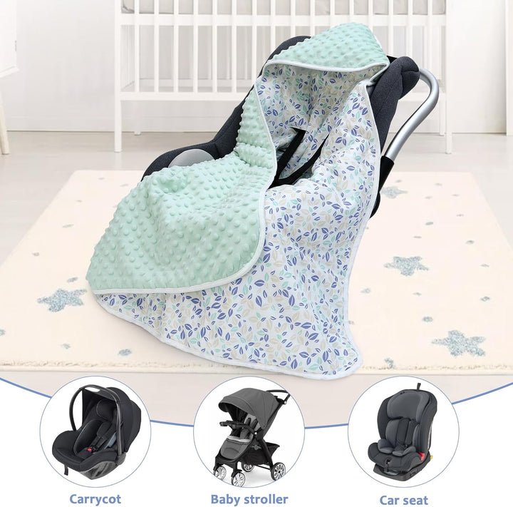 Baby Einschlagdecke für Babyschale 90x90cm Doppelseitig Gesteppte 100% Baumwolle Baby Decke für Kind