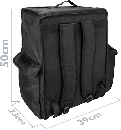 CityBAG - Isothermer Rucksack 39 x 50 x 25 cm schwarz für Grillabende und Lieferung von Lebensmittel