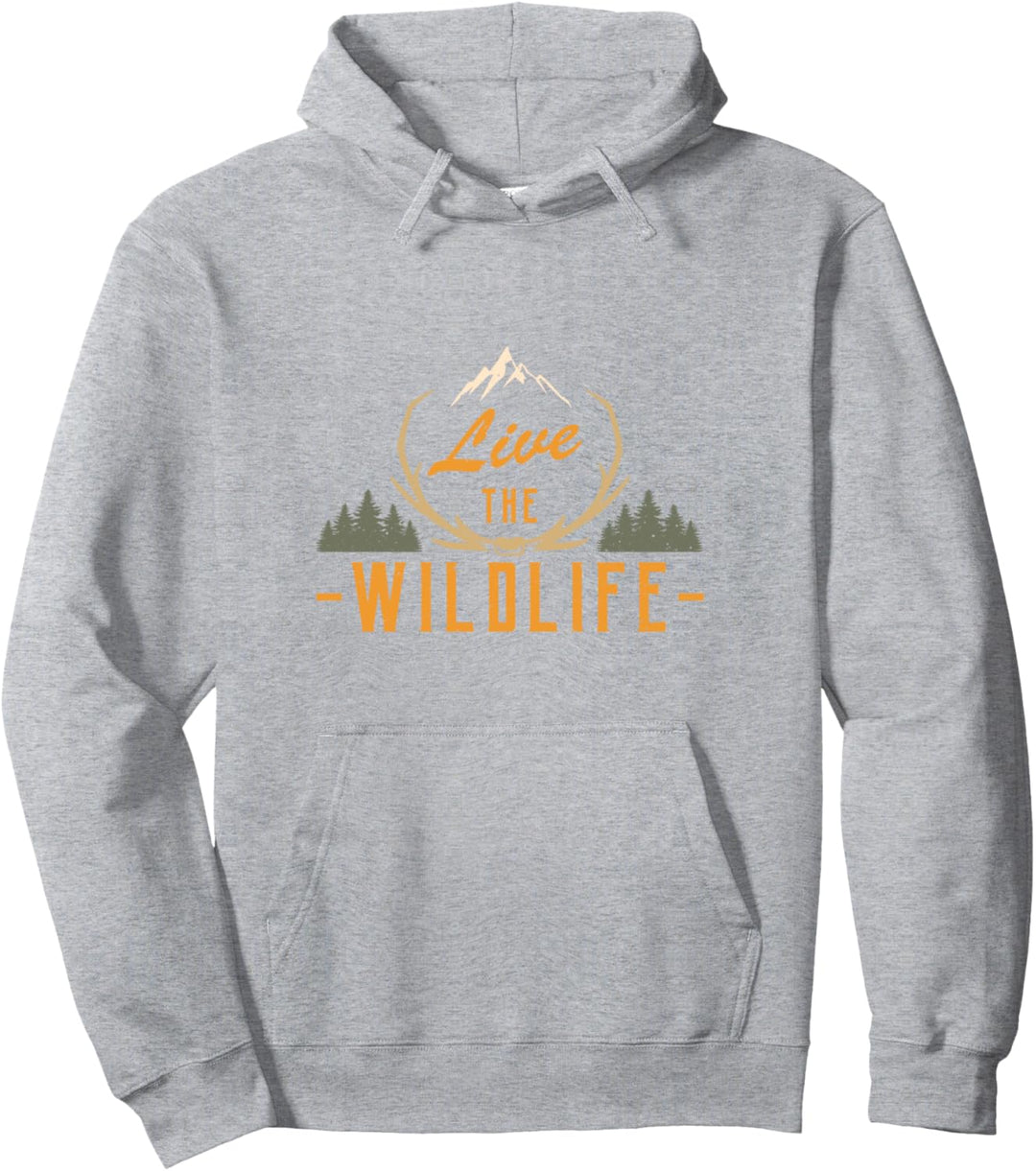 Camping Live The Wild Life Sommer Wandern Bergsteigen Pullover Hoodie