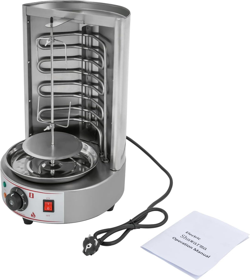 Dönergrill, Gas Vertikaler Broiler Gyros Grill, 220V Hähnchengrill Vertikalgrill Drehgrill mit Drehs