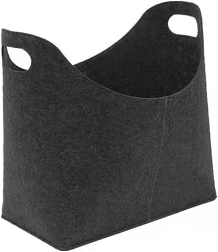 Brennholzkorb, robuster Holzspeicher mit Griffen - Filzbeutel Brennholzkorb mit Griffen Filzprotokol
