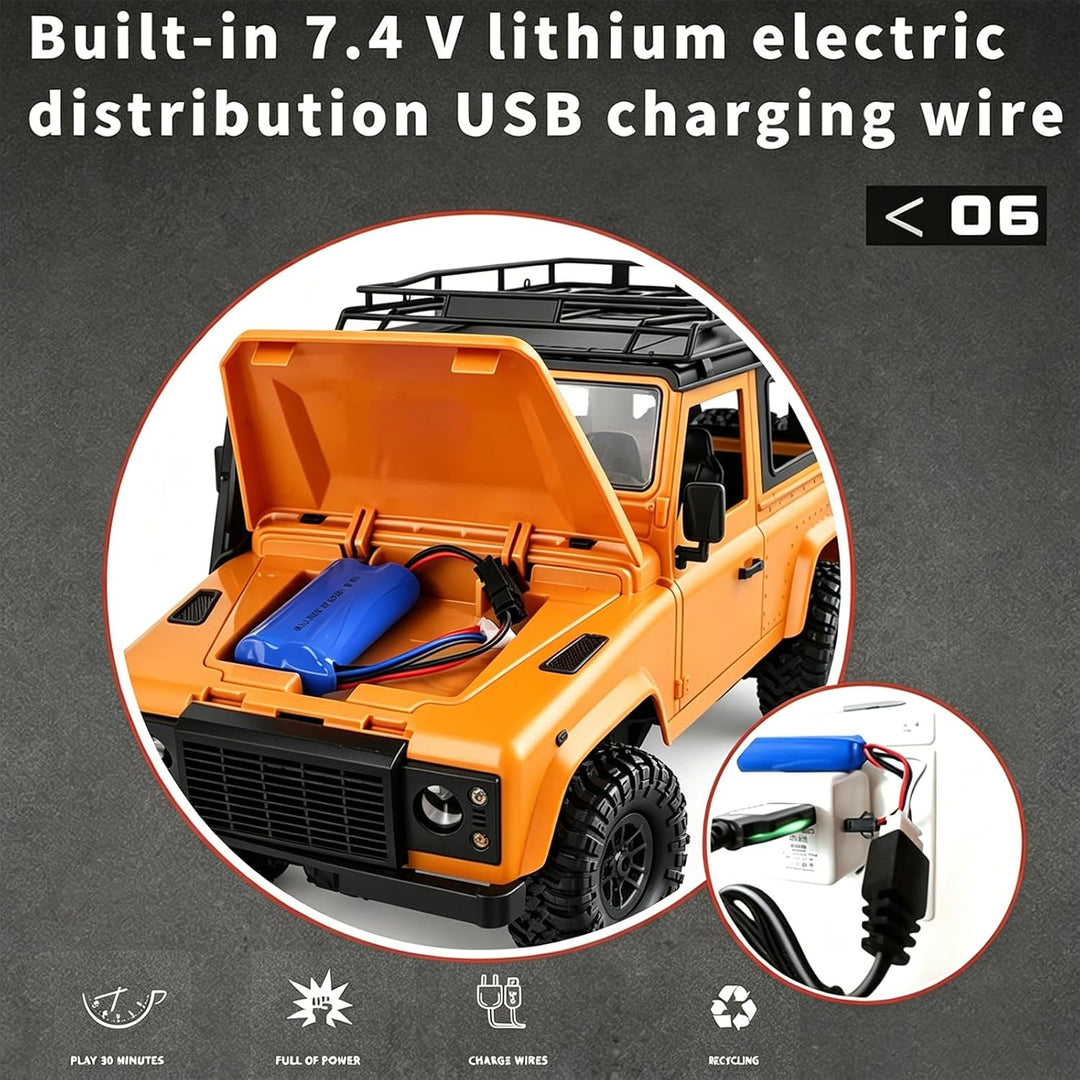 Goolsky MN-D90 Rock Crawler 1/12 4WD 2.4G Fernbedienung High Speed Off Road Truck RC Auto Led Licht