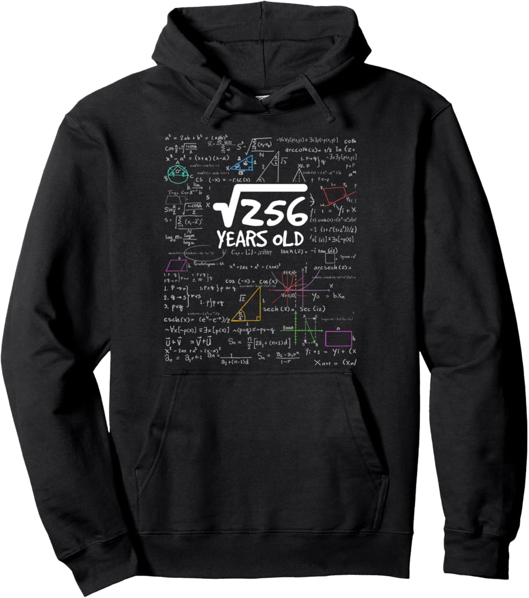 Lustiges Geschenk Quadratwurzel Wurzel aus 256 = 16 Jahre Pullover Hoodie
