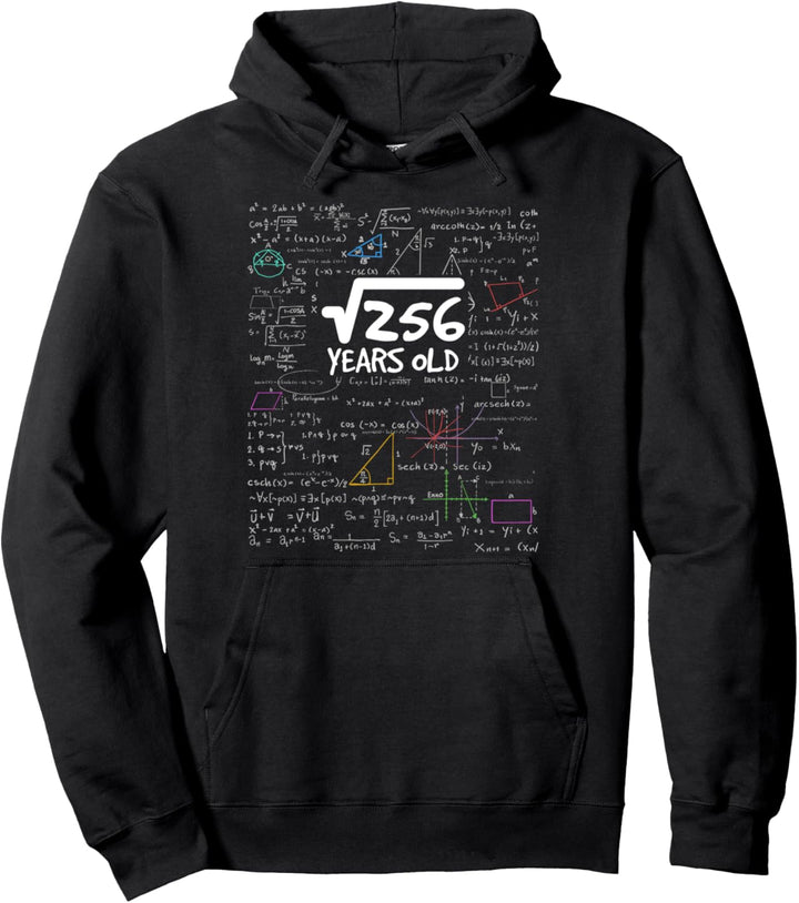 Lustiges Geschenk Quadratwurzel Wurzel aus 256 = 16 Jahre Pullover Hoodie