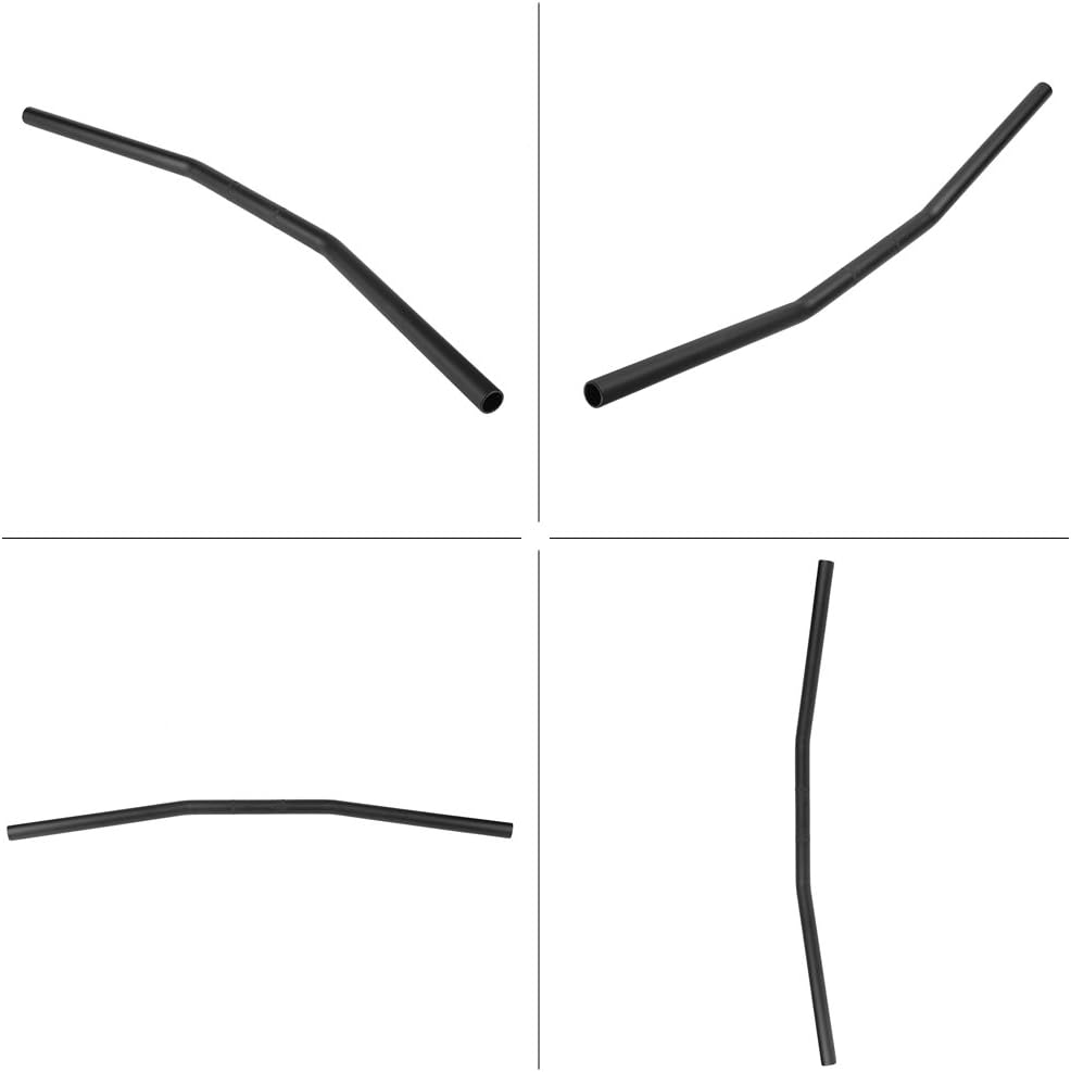 Taper Lenker Standard 7/8 Zoll 22MM Motorrad Retro Bend Lenker Lenker Schwarz Silber(Schwarz), Schwa