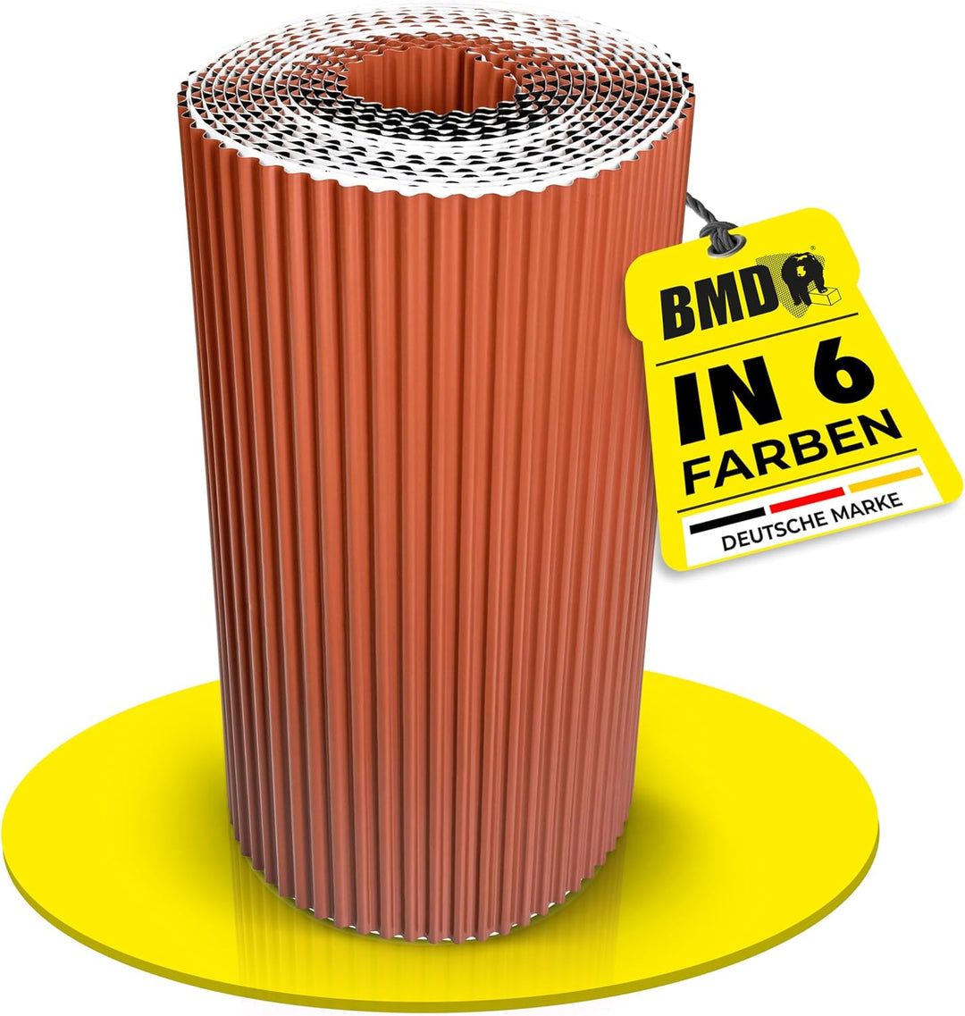 BMD Kaminanschlussband Wandanschlussband 300 mm x 5 m plissiert (ziegelrot (RAL 8004)) Kaminanschlus