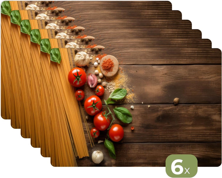 KitchenYeah© Platzsets Abwaschbar 6-Teilig 45x30 cm Tischsets Platzdeckchen Platzset Unterlage Tisch
