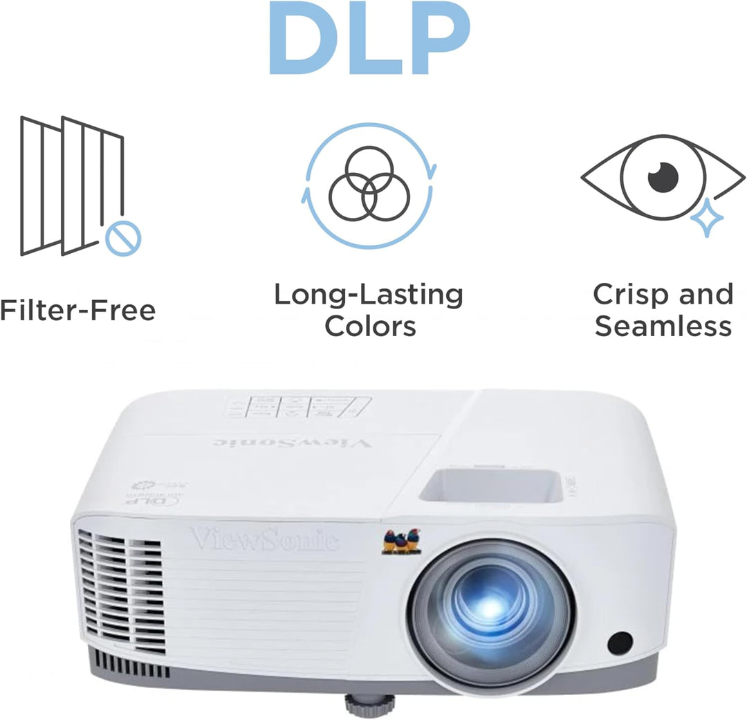 Viewsonic PA503W 3D Heimkino DLP Beamer (WXGA, 3.600 ANSI Lumen, HDMI, 2 Watt Lautsprecher, 1.1x opt