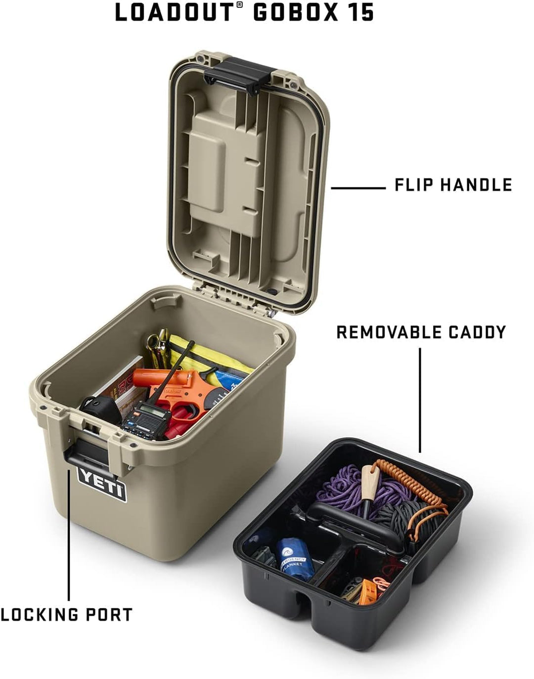 YETI Loadout Go Box, White, 15, White