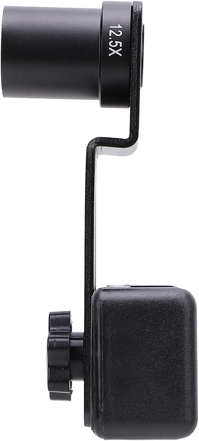 Mikroskop-Objektiv-Smartphone-Adapter, Mikroskop-Handy-Kamera-Adapter, Eingebautes 12,5-faches Mikro