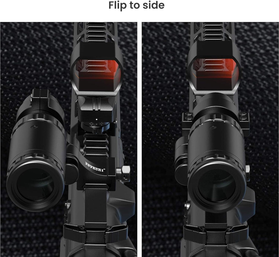 Feyachi RS-30 Red Dot Visier mit M37 1,5X - 5X Red Dot Lupe, Absolute Co-Witness