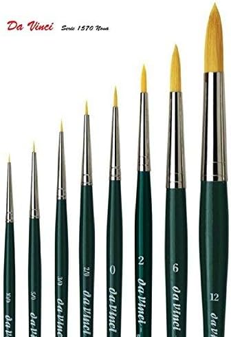 DaVinci ESPACE BEAUX ARTS Da Vinci 1570 Serie - Aquarell-Pinsel-8er Set NOVA-Synthetik no.10/0, 5/0,