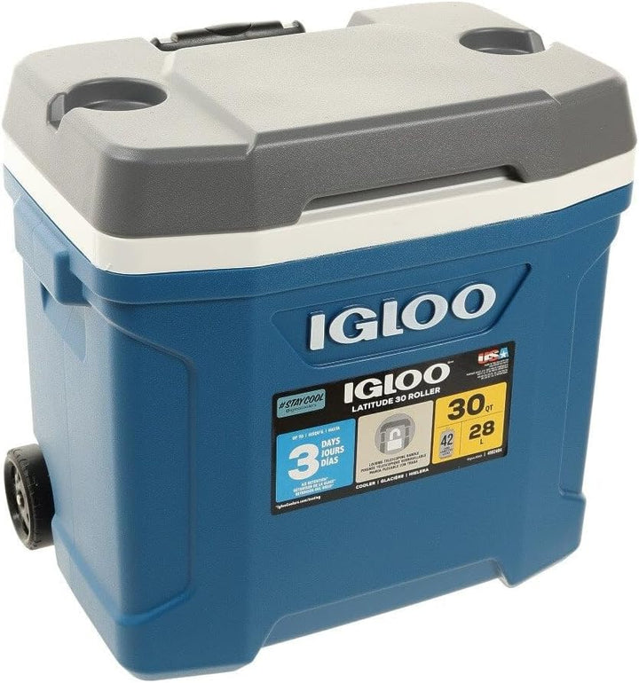 IGLOO Outdoor Latitude 30 Roller Kühlbox 28 Liter Blau, 28 Liter Blau