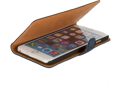 Snakehive iPhone 6S Plus / 6 Plus Schutzhülle/Klapphülle echt Leder Kartenfach mit Standfunktion, Ha