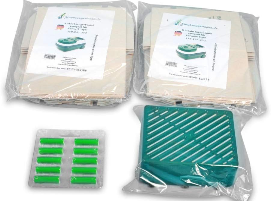 Staubsaugerladen.de Filterset kompatibel mit Vorwerk Tiger VT251 VT252 Sparset, Sparset