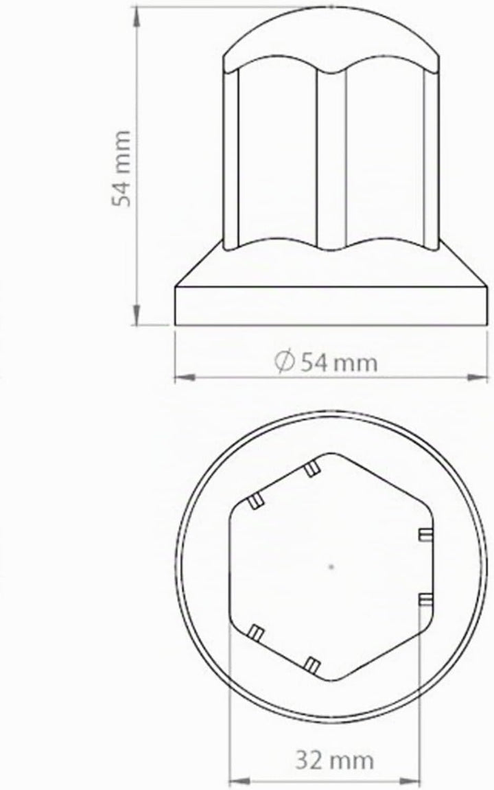80 STK x 32 mm Radmutterkappen ABS Kunststoff Lange Kappen LKW Truck Anhänger Bus Wohnwagen Radmutte