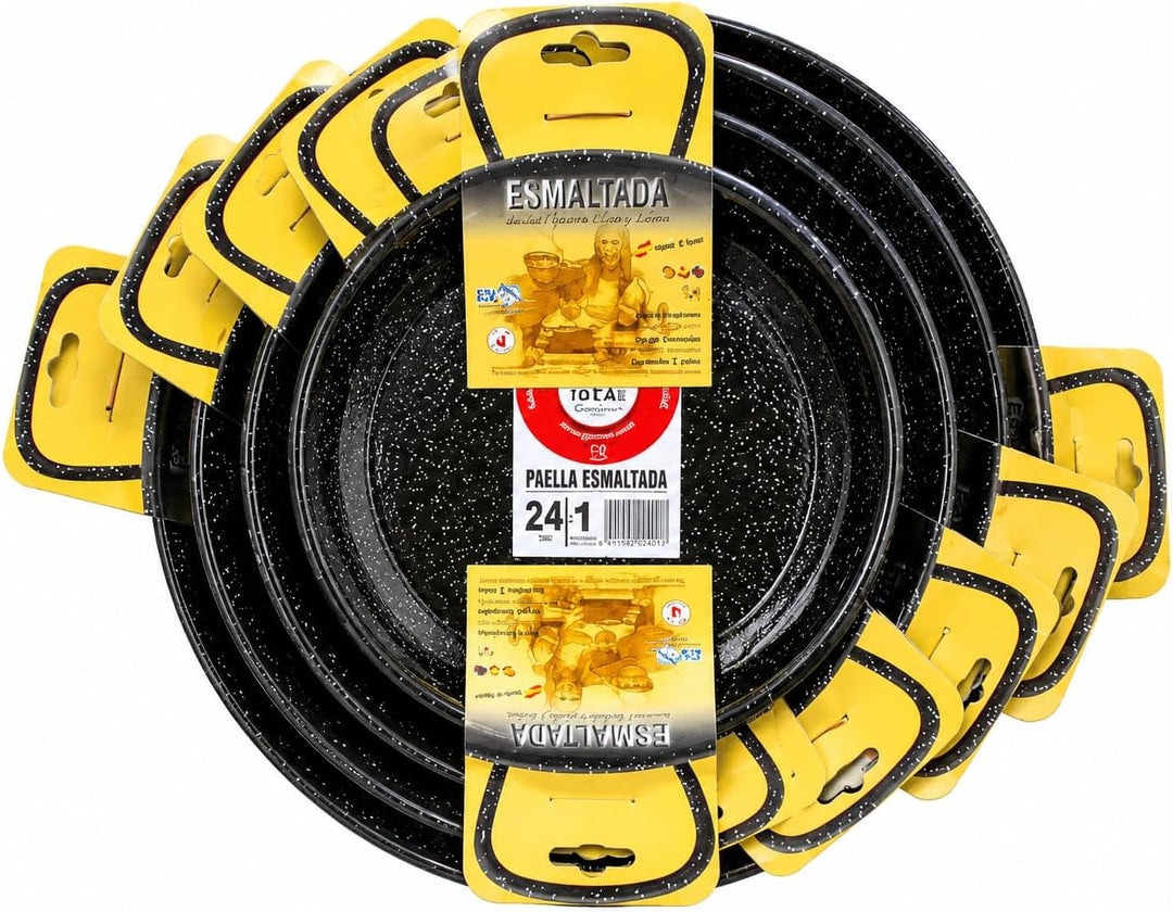Garcima Paellapfanne für 4 Personen, emailliert, 30 cm 16 personas, 55 cm Schwarz, 16 personas, 55 c