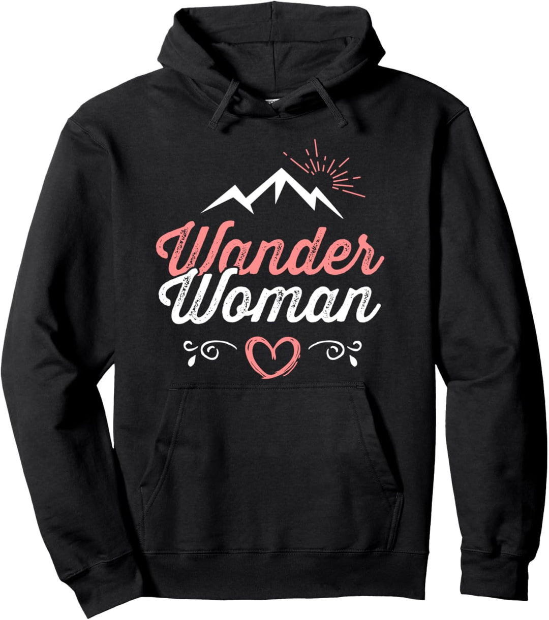 Wanderwoman Berge Wandern Geschenk Frauen Wander Woman Pullover Hoodie