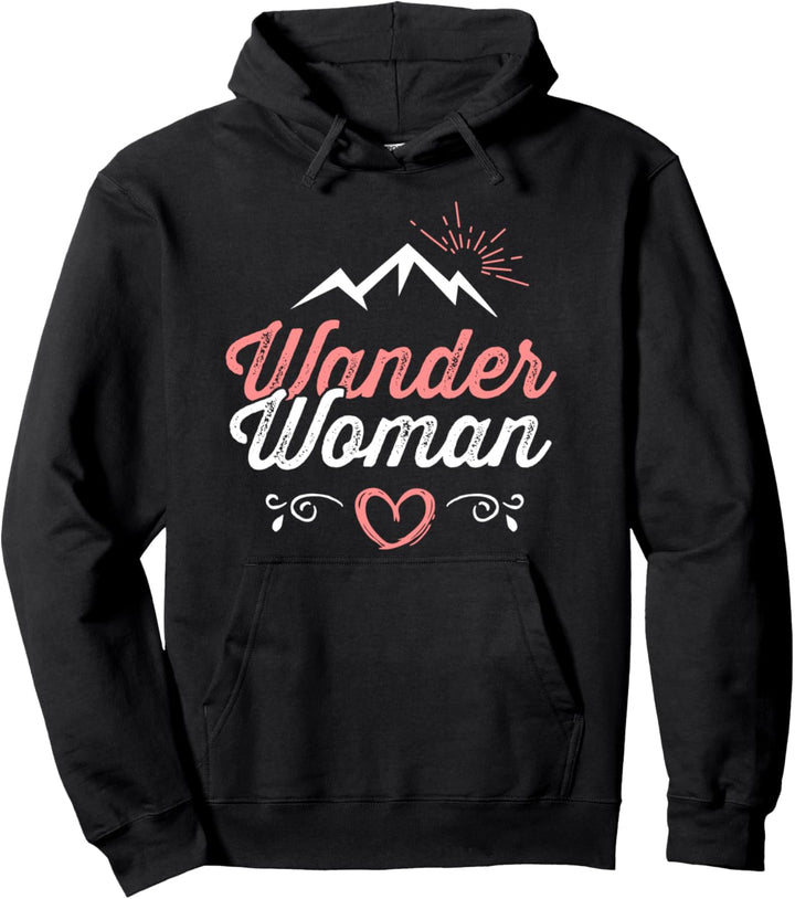 Wanderwoman Berge Wandern Geschenk Frauen Wander Woman Pullover Hoodie