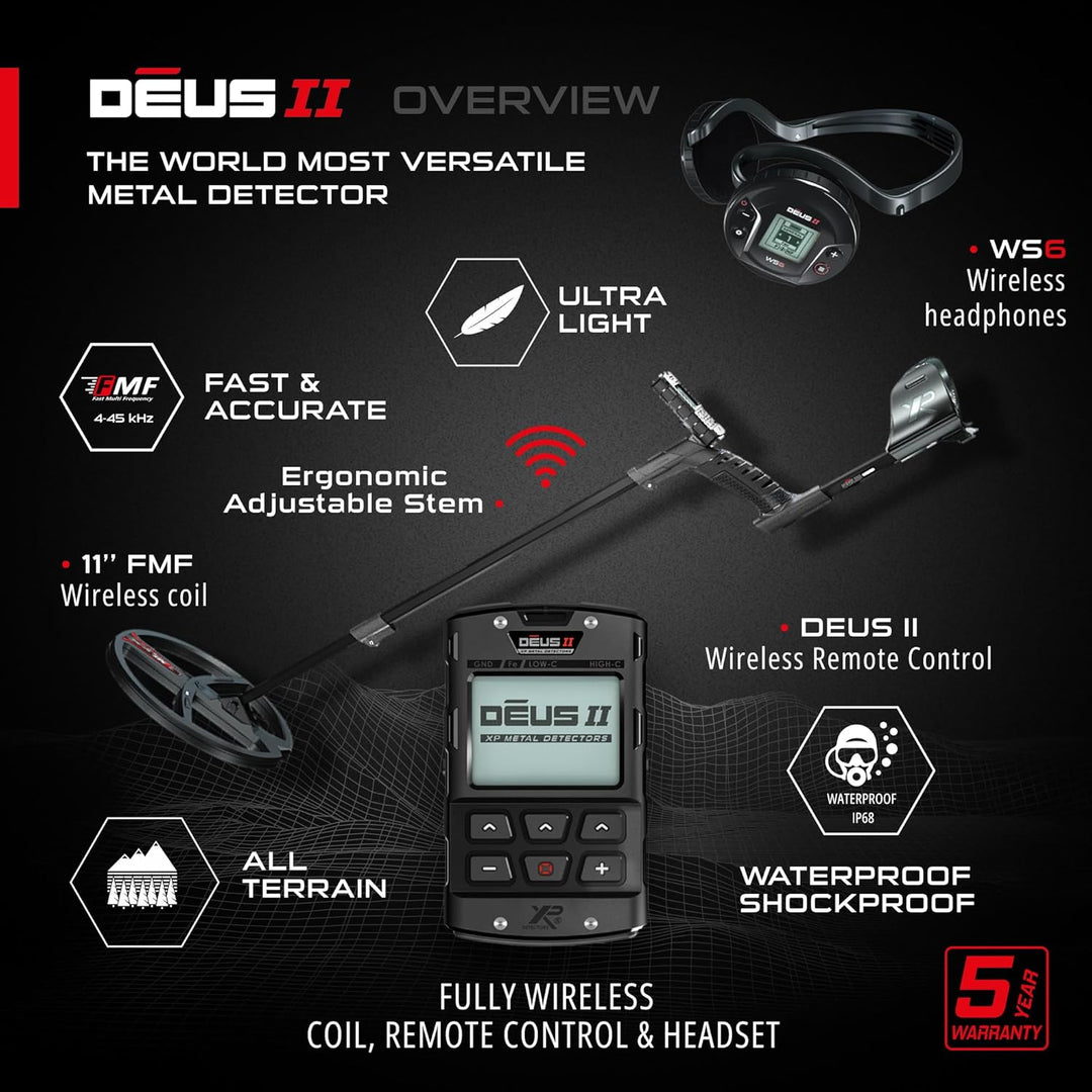 XP Deus II 28 FMF RC WS6 Komplettset