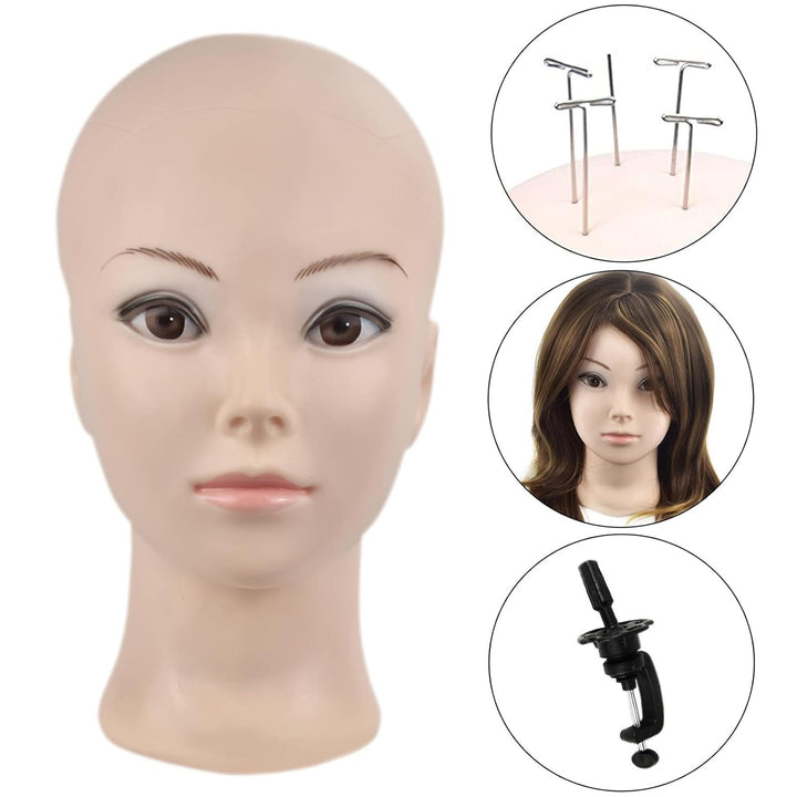 Mannequin-Kopf, weiblich ohne Haare, zum Üben für Perückenherstellung und Ausstellen von Perücken, m