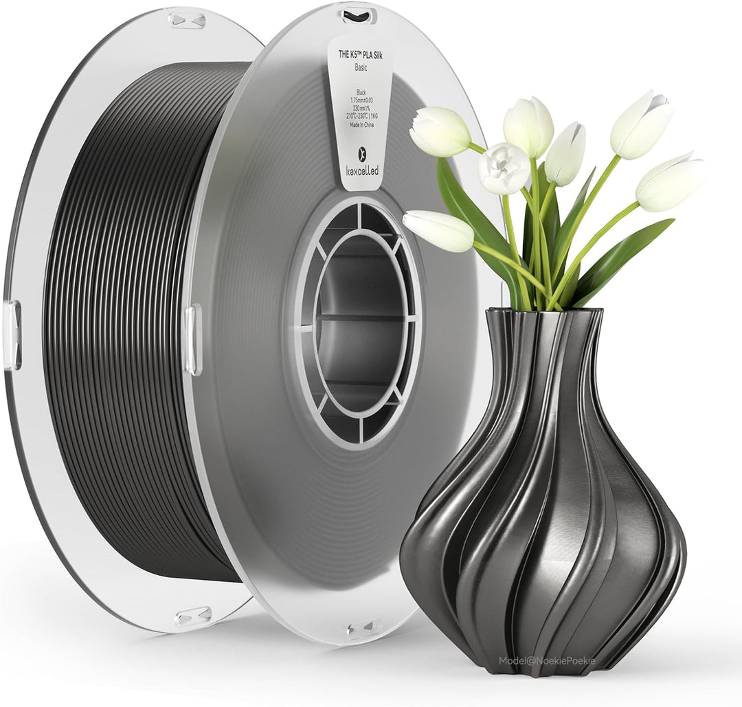 PLA Silk Filament 1,75mm, kexcelled Shiny Gloss 3D Drucker Filament, Massgenauigkeit +/- 0,03mm, 1kg