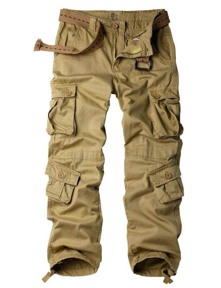 Damen Hosen Cargo Hose Multi Taschen Wanderhose Workwear Reissverschluss Armee Militär Outdoorhose R