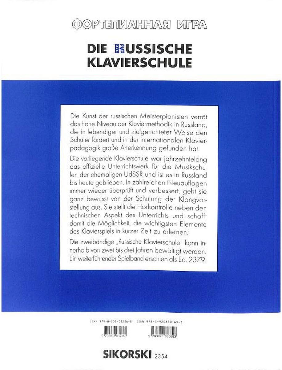 Die Russische Klavierschule Band 2 - Deutsche Ausgabe mit über 90 Spiel- und Übungsstücken sowie Ton