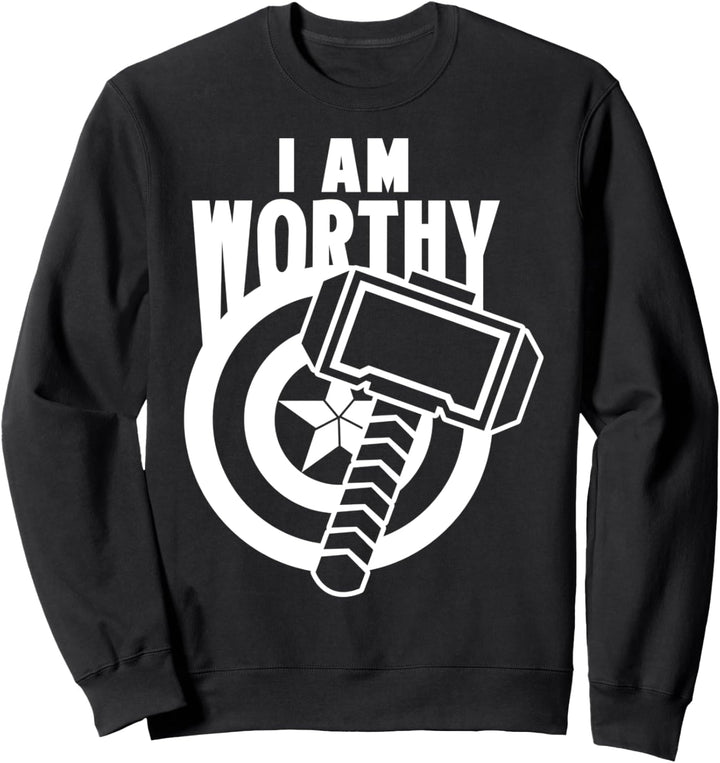 Marvel Avengers Endgame Captain America I Am Worthy Sweatshirt