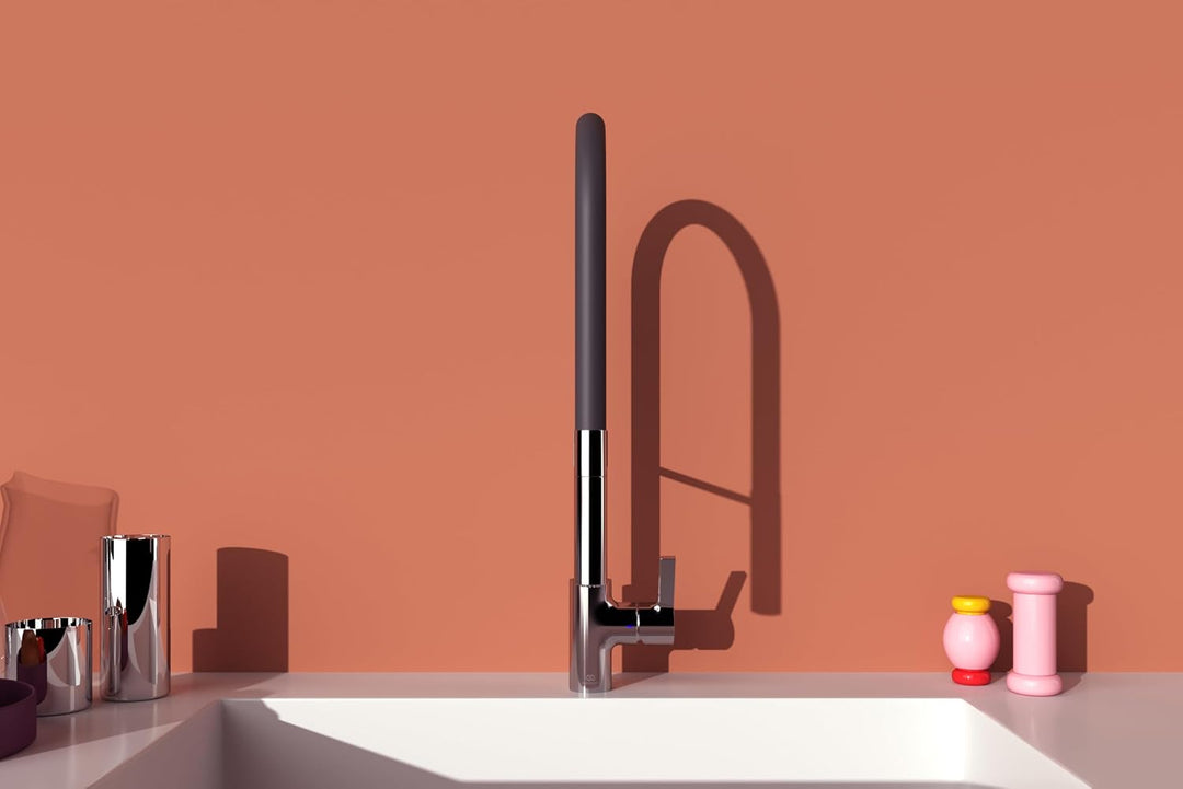 Ideal Standard – Gusto Küchenarmatur, Semi-Professional, mit 2-Funktionshandbrause an Silikonschlauc