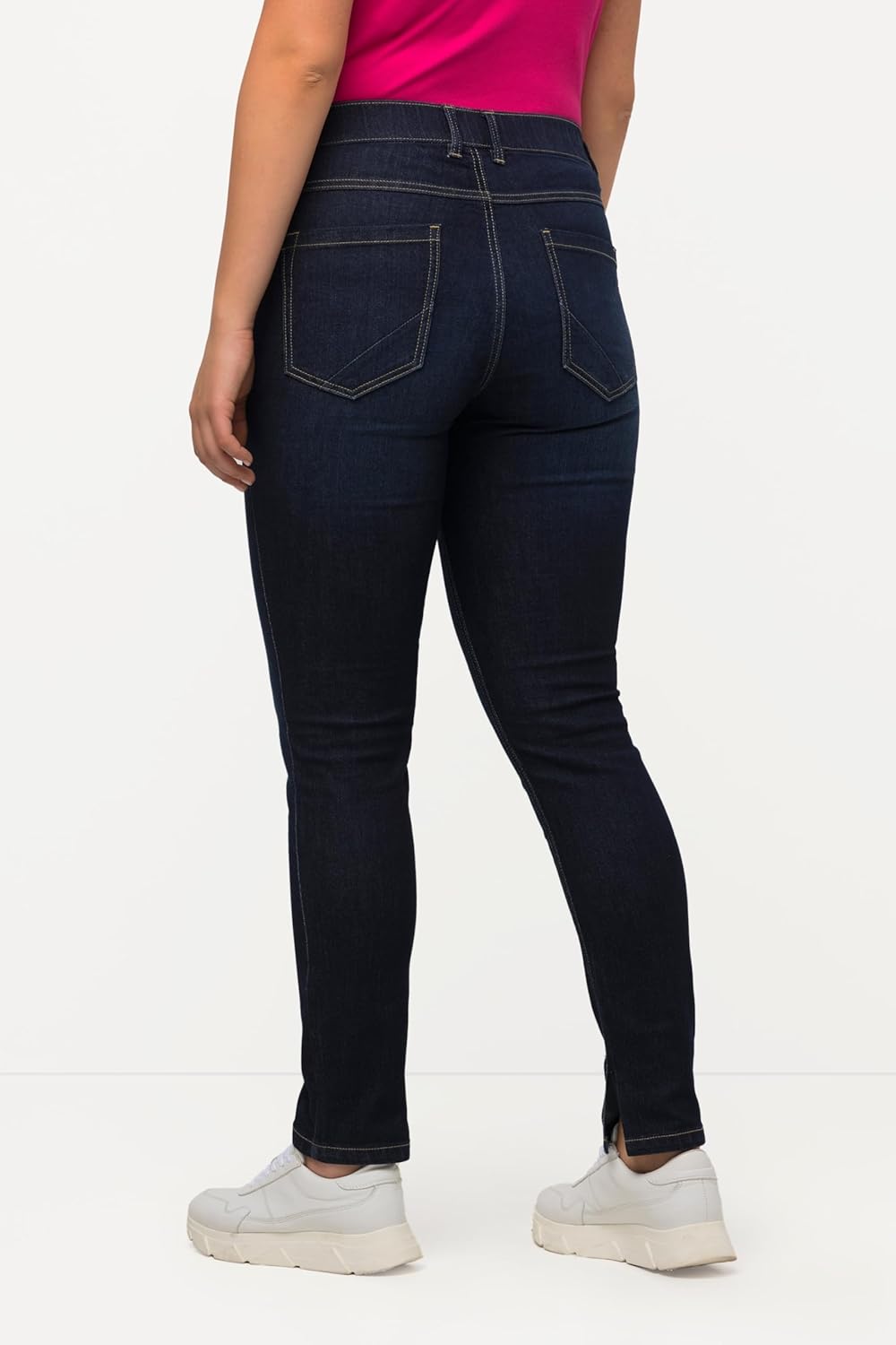 Ulla Popken Damen Sarah, Schmales Bein, High Waist, Recycelt Jeans 50 Rinsed Wash, 50 Rinsed Wash