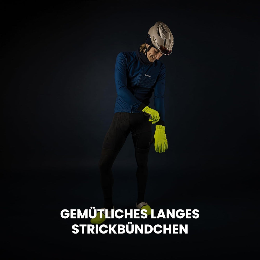 GripGrab Windster 2 Winddichte Winter Fahrradhandschuhe Gepolstert Gefüttert Thermo Touchscreen Rads