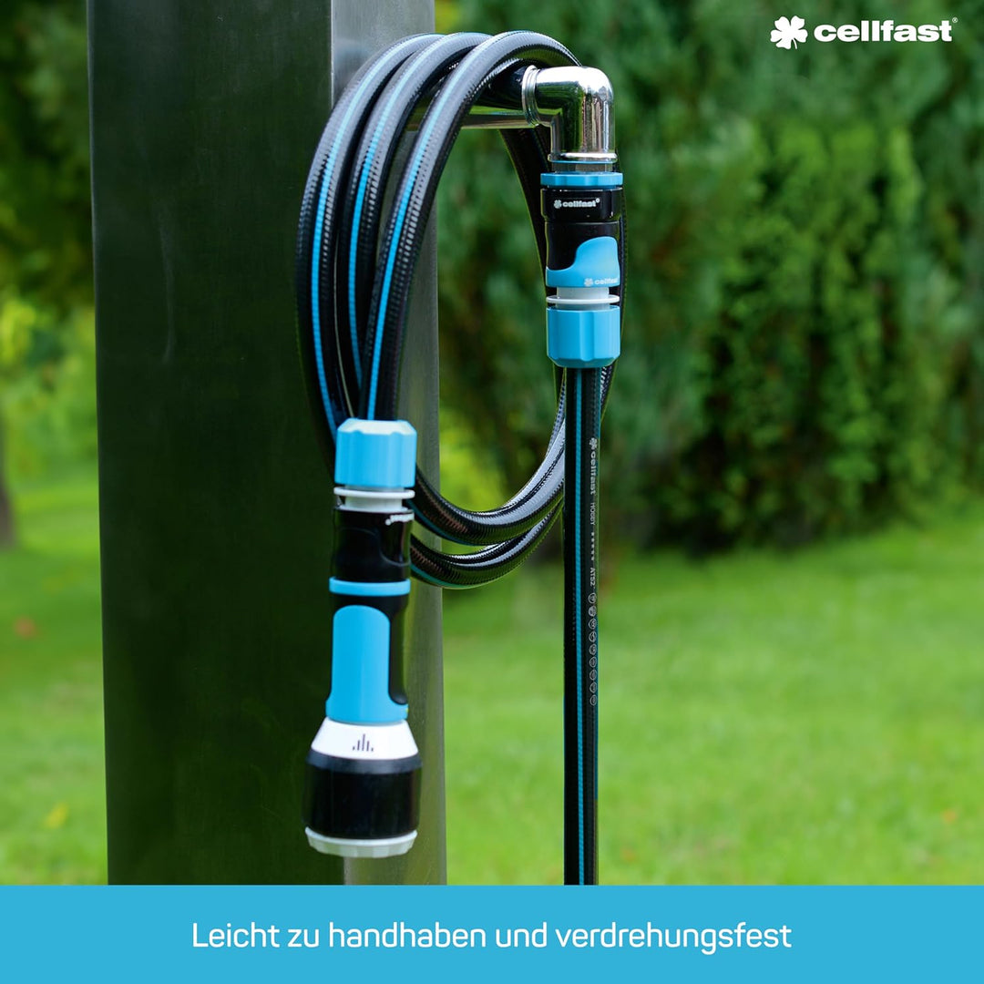 Cellfast Gartenschlauch Hobby, Formstabiler, Flexibel 6-lagiger Schlauch aus hochwertigem Doppelgefl