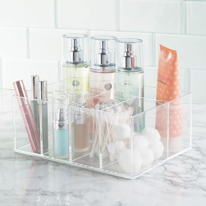 mDesign Kosmetik Organizer – Aufbewahrungsbox mit fünf Fächern für Make-up, Nagellack und Beautyprod