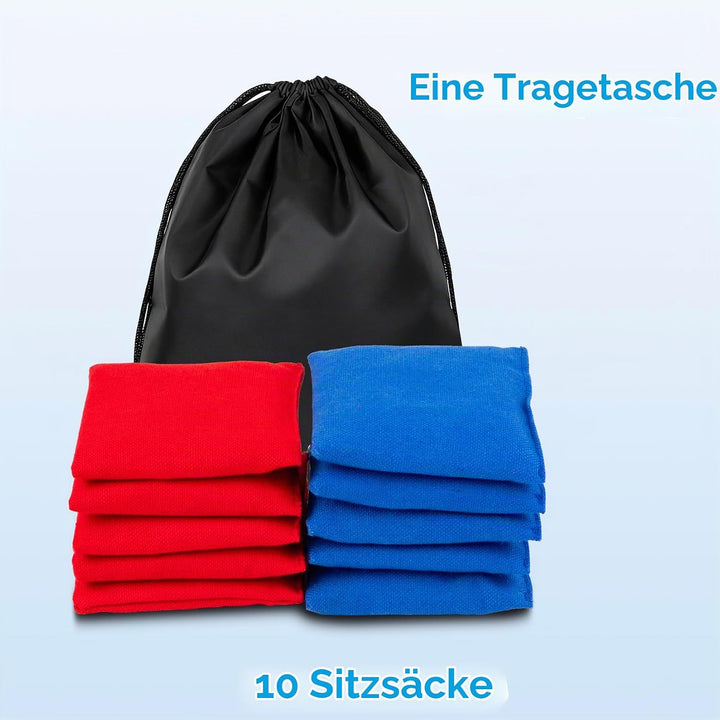 10 Stück Cornhole Säckchen 10X10cm,Bean Bag Wurfspiel Set für Kinder,Fun Sports Games Sitzsack für P