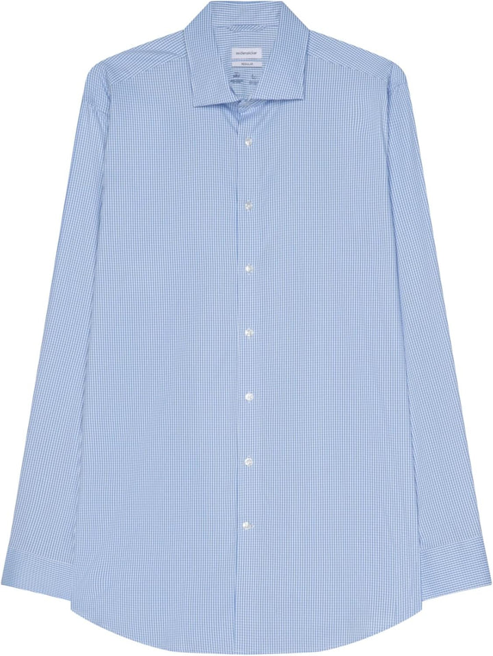 Seidensticker Herren Business Hemd - Regular Fit - Kent Kragen - Langarm - Stretch 38 Hellblau, 38 H