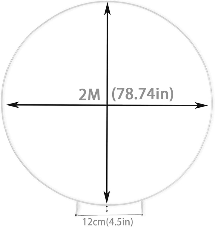 2M Metall Luftballon Bogen Kit,DIY Gebogene Bögen,Eisen Hochzeitsbogen,DIY Metall Runde Ballon Bogen