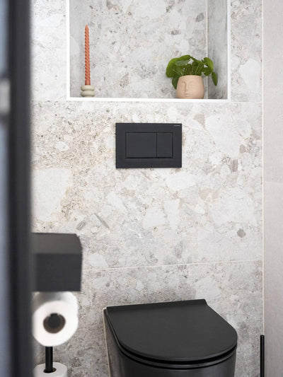 Geberit, Sigma30 115.883.16.1 Betätigungsplatte 2 Mengen, schwarz matt, 115883161 Single, Single