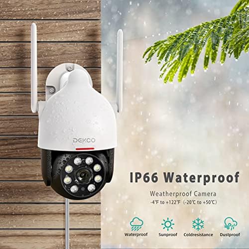DEKCO 2K Überwachungskamera Aussen WLAN 4 Packungen, 350°/90° Schwenkbar WLAN Kamera Outdoor, 3MP Wi
